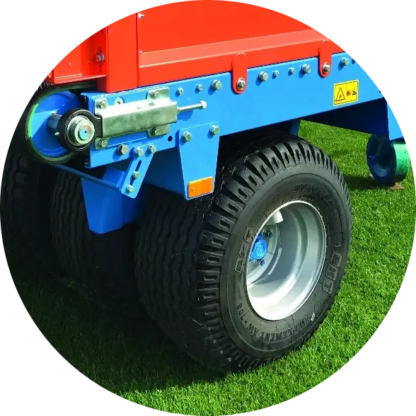 Pivoting wheelset with balloon tires