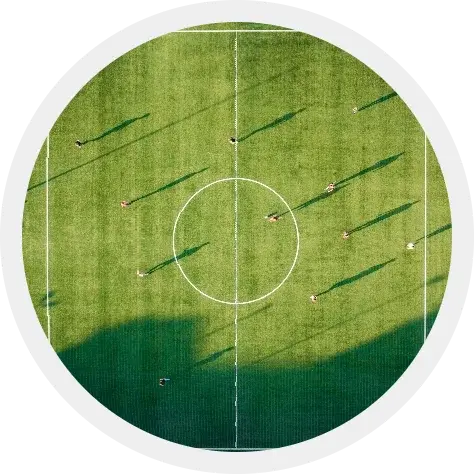 Top down view of field